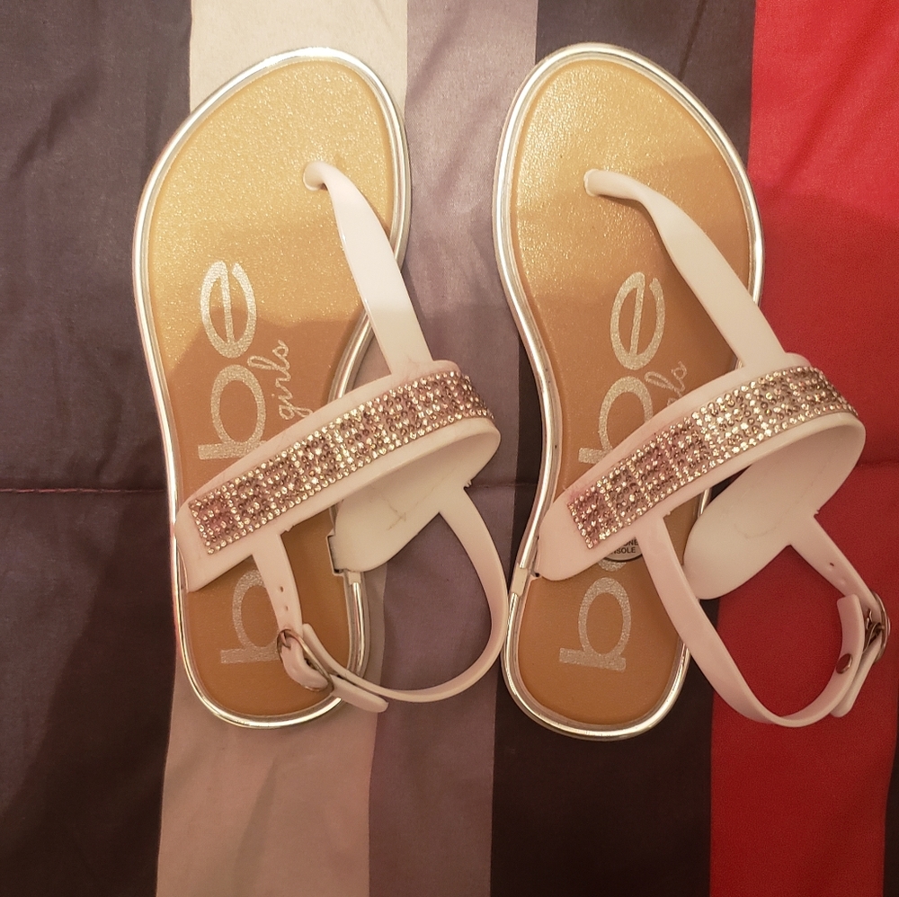 Bebe Girl's Rhinestone Sandals